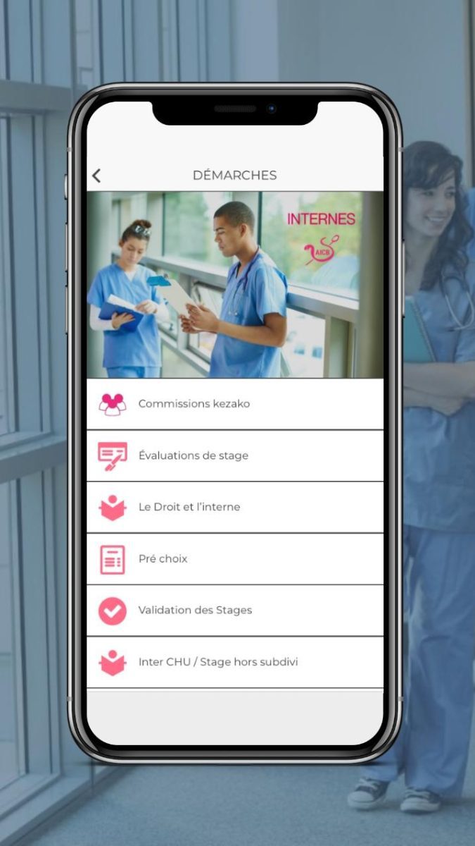 internes,hôpitaux,site internet,application mobile