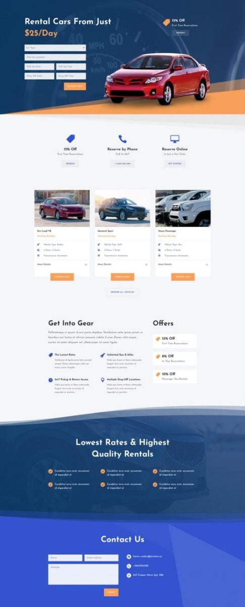 créer un site internet pour location de voitures